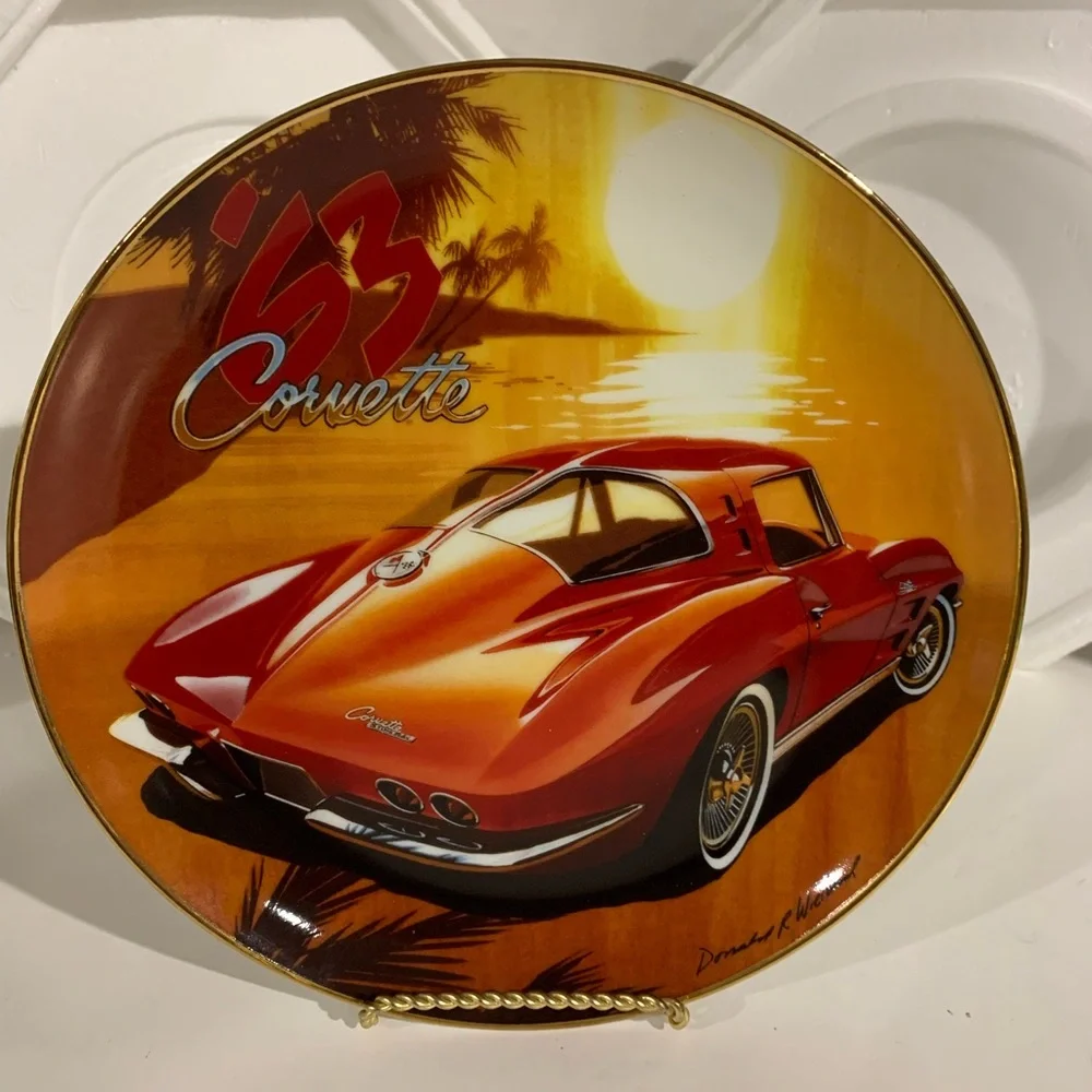 Franklin Mint 1963 Corvette Sting Ray Plate # JB5415